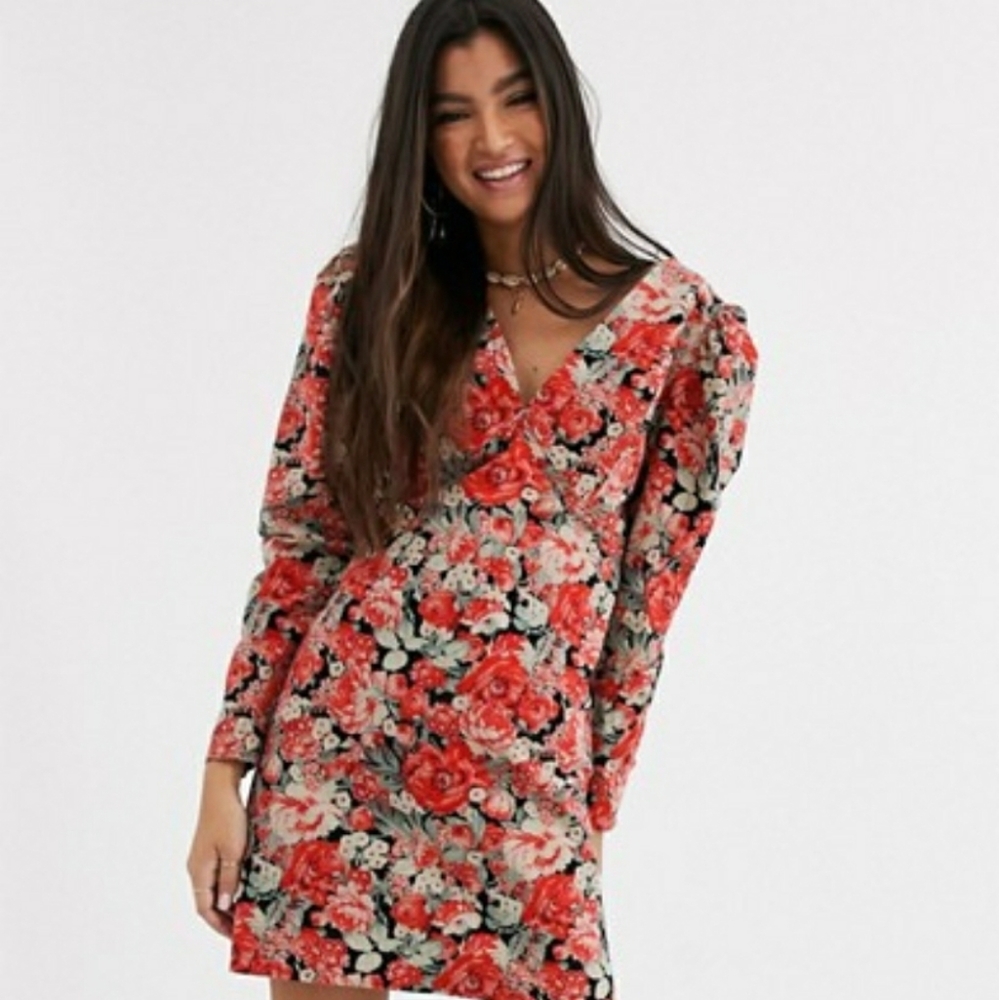 Free People Floral Mini Dress